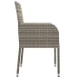 Gartenstühle mit Kissen 2 Stk. Poly Rattan Grau Gartenstühle mit Kissen 2 Stk. Poly Rattan Grau
