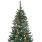 vidaXL Künstlicher Weihnachtsbaum Kiefernzapfen Weißem Glitzer 180 cm vidaXL Künstlicher Weihnachtsbaum Kiefernzapfen Weißem Glitzer 180 cm