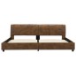 vidaXL Bettgestell Braun Wildleder-Optik 180 × 200 cm vidaXL Bettgestell Braun Wildleder-Optik 180 × 200 cm
