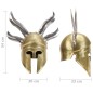 vidaXL Griechischer Krieger-Helm Antik Replik für LARP Messing Stahl vidaXL Griechischer Krieger-Helm Antik Replik für LARP Messing Stahl