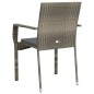 Gartenstühle mit Kissen 4 Stk. Poly Rattan Grau Gartenstühle mit Kissen 4 Stk. Poly Rattan Grau