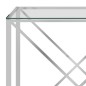 vidaXL Couchtisch Silbern 55x55x55 cm Edelstahl und Glas vidaXL Couchtisch Silbern 55x55x55 cm Edelstahl und Glas