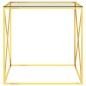 vidaXL Couchtisch Golden 55x55x55 cm Edelstahl und Glas vidaXL Couchtisch Golden 55x55x55 cm Edelstahl und Glas