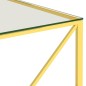 vidaXL Couchtisch Golden 55x55x55 cm Edelstahl und Glas vidaXL Couchtisch Golden 55x55x55 cm Edelstahl und Glas