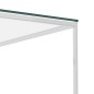 vidaXL Couchtisch Silbern 50x50x43 cm Edelstahl und Glas vidaXL Couchtisch Silbern 50x50x43 cm Edelstahl und Glas