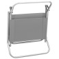 vidaXL Klappbare Strandstühle 2 Stk. Grau Stoff vidaXL Klappbare Strandstühle 2 Stk. Grau Stoff
