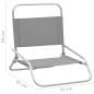 vidaXL Klappbare Strandstühle 2 Stk. Grau Stoff vidaXL Klappbare Strandstühle 2 Stk. Grau Stoff