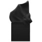 Outdoor-Loungebett mit Dach und Kissen Schwarz Poly Rattan Outdoor-Loungebett mit Dach und Kissen Schwarz Poly Rattan