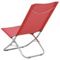 vidaXL Klappbare Strandstühle 2 Stk. Rot Stoff vidaXL Klappbare Strandstühle 2 Stk. Rot Stoff