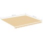 vidaXL Markisenbespannung Gelb und Weiß 4x3,5 m vidaXL Markisenbespannung Gelb und Weiß 4x3,5 m