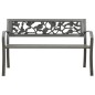 vidaXL Gartenbank 125 cm Stahl Grau vidaXL Gartenbank 125 cm Stahl Grau