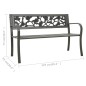 vidaXL Gartenbank 125 cm Stahl Grau vidaXL Gartenbank 125 cm Stahl Grau
