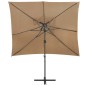 vidaXL Ampelschirm mit Lüftung Taupe 250x250 cm vidaXL Ampelschirm mit Lüftung Taupe 250x250 cm