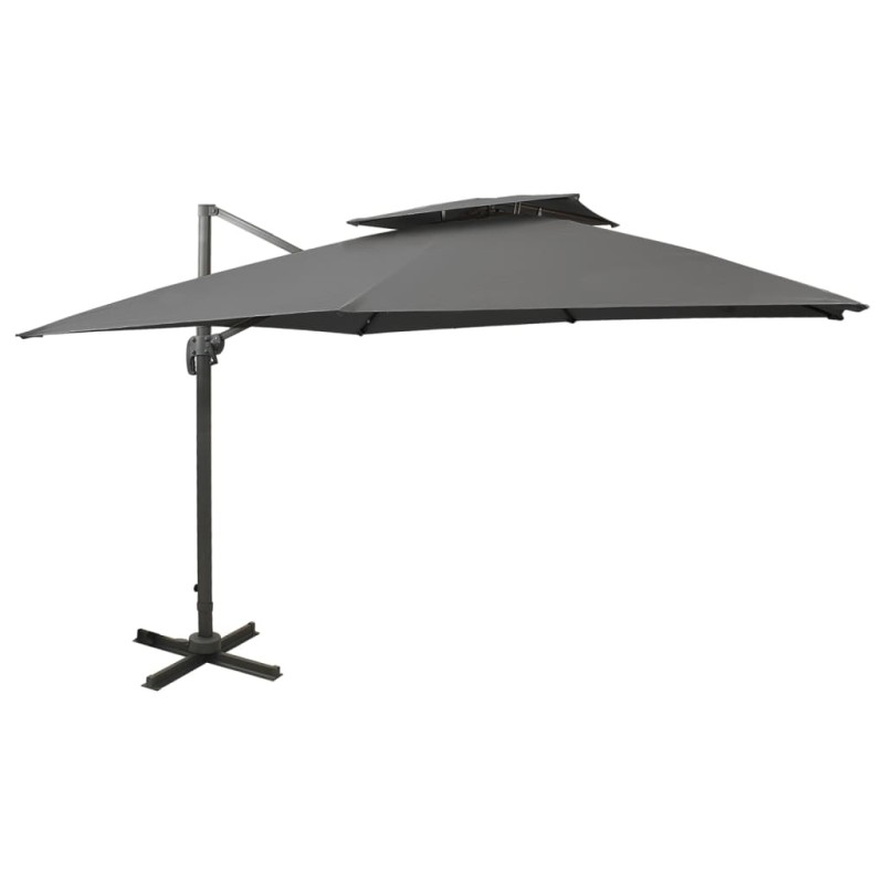 vidaXL Ampelschirm mit Lüftung 300x300 cm Anthrazit vidaXL Ampelschirm mit Lüftung 300x300 cm Anthrazit