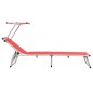 vidaXL Klappbare Sonnenliegen mit Dach 2 Stk. Aluminium Textilene Rot vidaXL Klappbare Sonnenliegen mit Dach 2 Stk. Aluminium Textilene Rot