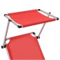 vidaXL Klappbare Sonnenliegen mit Dach 2 Stk. Aluminium Textilene Rot vidaXL Klappbare Sonnenliegen mit Dach 2 Stk. Aluminium Textilene Rot