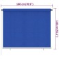 vidaXL Außenrollo 180x140 cm Blau HDPE vidaXL Außenrollo 180x140 cm Blau HDPE