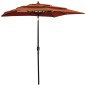 vidaXL Sonnenschirm mit Aluminium-Mast 3-lagig Terracotta-Rot 2x2 m vidaXL Sonnenschirm mit Aluminium-Mast 3-lagig Terracotta-Rot 2x2 m