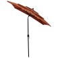vidaXL Sonnenschirm mit Aluminium-Mast 3-lagig Terracotta-Rot 2x2 m vidaXL Sonnenschirm mit Aluminium-Mast 3-lagig Terracotta-Rot 2x2 m