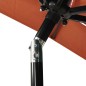 vidaXL Sonnenschirm mit Aluminium-Mast 3-lagig Terracotta-Rot 2x2 m vidaXL Sonnenschirm mit Aluminium-Mast 3-lagig Terracotta-Rot 2x2 m