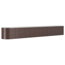 vidaXL Hochbeet Pulverbeschichteter Stahl 512x80x68 cm Braun