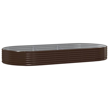 vidaXL Hochbeet Pulverbeschichteter Stahl 296x140x36 cm Braun