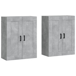 Wandschränke 2 Stk. Betongrau Holzwerkstoff
