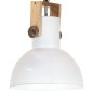 vidaXL Hängelampe Industriestil 25 W Weiß Rund Mangoholz 32 cm E27 vidaXL Hängelampe Industriestil 25 W Weiß Rund Mangoholz 32 cm E27