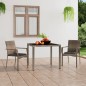 Gartenstühle mit Kissen 2 Stk. Poly Rattan Grau Gartenstühle mit Kissen 2 Stk. Poly Rattan Grau