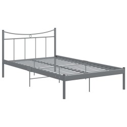 vidaXL Bettgestell Grau Metall 120x200 cm 