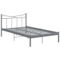 vidaXL Bettgestell Grau Metall 120x200 cm vidaXL Bettgestell Grau Metall 120x200 cm