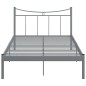 vidaXL Bettgestell Grau Metall 120x200 cm vidaXL Bettgestell Grau Metall 120x200 cm