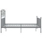 vidaXL Bettgestell Grau Metall 160x200 cm vidaXL Bettgestell Grau Metall 160x200 cm