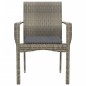 Gartenstühle mit Kissen 2 Stk. Poly Rattan Grau Gartenstühle mit Kissen 2 Stk. Poly Rattan Grau