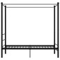 vidaXL Himmelbett Schwarz Metall 100x200 cm vidaXL Himmelbett Schwarz Metall 100x200 cm
