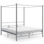 vidaXL Himmelbett Grau Metall 200x200 cm vidaXL Himmelbett Grau Metall 200x200 cm