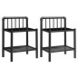 vidaXL Nachttische 2 Stk. Schwarz Metall und Glas vidaXL Nachttische 2 Stk. Schwarz Metall und Glas