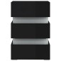 vidaXL LED-Nachttisch Hochglanz-Schwarz 45x35x67 cm Holzwerkstoff vidaXL LED-Nachttisch Hochglanz-Schwarz 45x35x67 cm Holzwerkstoff