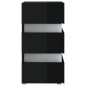 vidaXL LED-Nachttisch Hochglanz-Schwarz 45x35x67 cm Holzwerkstoff vidaXL LED-Nachttisch Hochglanz-Schwarz 45x35x67 cm Holzwerkstoff
