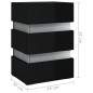 vidaXL LED-Nachttisch Hochglanz-Schwarz 45x35x67 cm Holzwerkstoff vidaXL LED-Nachttisch Hochglanz-Schwarz 45x35x67 cm Holzwerkstoff