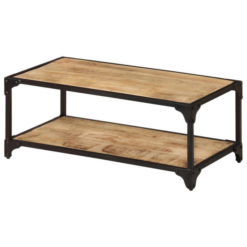 vidaXL Couchtisch 90x45x35 cm Raues Massives Mangoholz vidaXL Couchtisch 90x45x35 cm Raues Massives Mangoholz