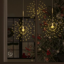 vidaXL Feuerwerk-Lichter 4 Stk. Weihnachtsdeko Warmweiß 20 cm 560 LEDs