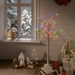 vidaXL Weihnachtsbaum 120 LEDs 1,2 m Mehrfarbig Weide Indoor Outdoor