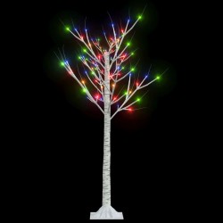vidaXL Weihnachtsbaum 120 LEDs 1,2 m Mehrfarbig Weide Indoor Outdoor