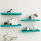 vidaXL Loggia Wandregale 4 Stk. Blau 60x15x4 cm MDF vidaXL Loggia Wandregale 4 Stk. Blau 60x15x4 cm MDF