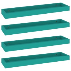 vidaXL Loggia Wandregale 4 Stk. Blau 60x15x4 cm MDF