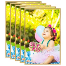 vidaXL Bilderrahmen Collage 5 Stk. für Tisch Golden 13x18 cm MDF