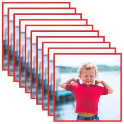 vidaXL Bilderrahmen Collage 10 Stk. für Wand Tisch Rot 20x20 cm MDF