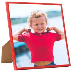 vidaXL Bilderrahmen Collage 10 Stk. für Wand Tisch Rot 20x20 cm MDF