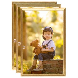 vidaXL Bilderrahmen Collage 3 Stk. für Wand Tisch Golden 70x90 cm MDF